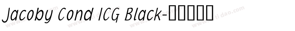 Jacoby Cond ICG Black字体转换